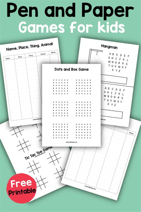 Printable Pen and Paper Games .
